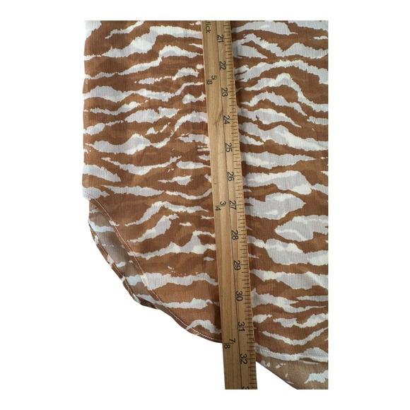 CAMILA COELHO Myla Shirt Dress in Brown Zebra Size Small - Picture 7 of 14